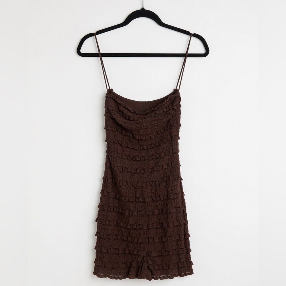 Princess Polly Ayver Ruffle Strapless Romper